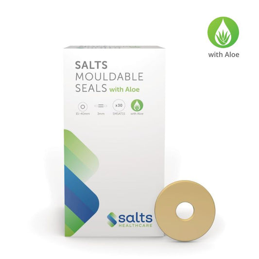 salts healthcare, stoma, ostomy, colostomy, ileostomy, urostomy, stoma accessories, ostomy accessories, mouldable seals with aloe